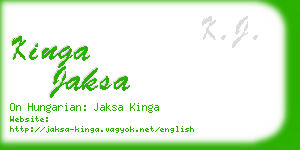 kinga jaksa business card